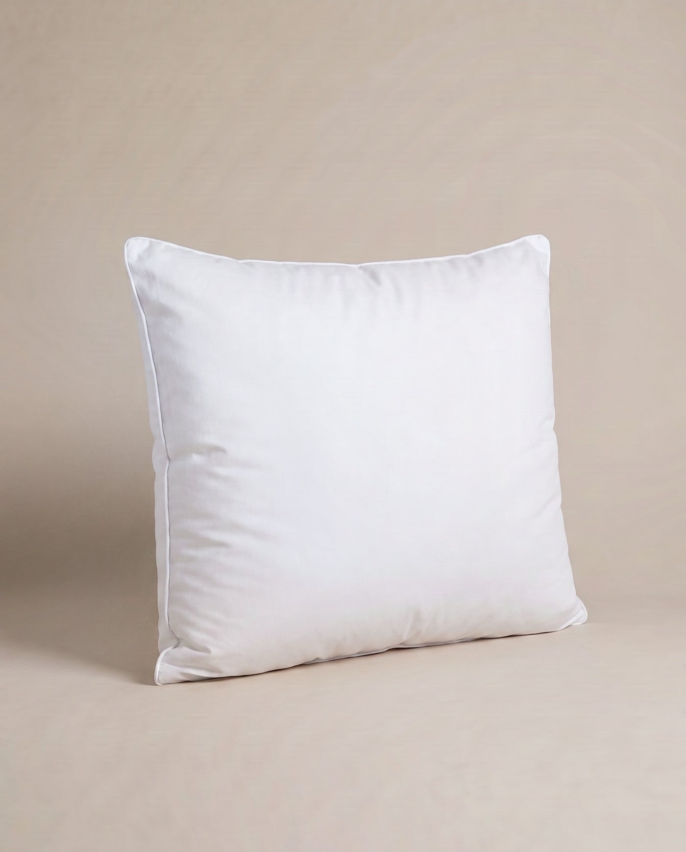 The pillow at an angle — you can see the loft.